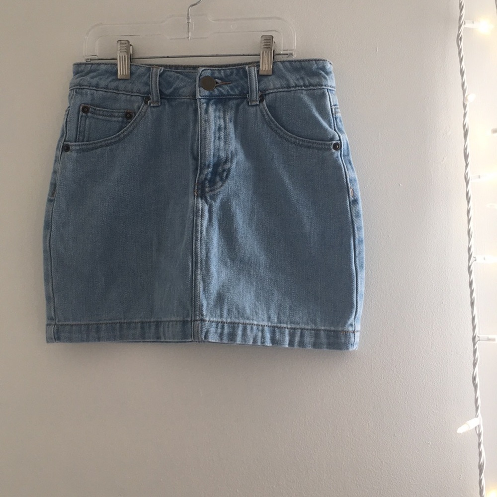 Light Wash Mini Skirt